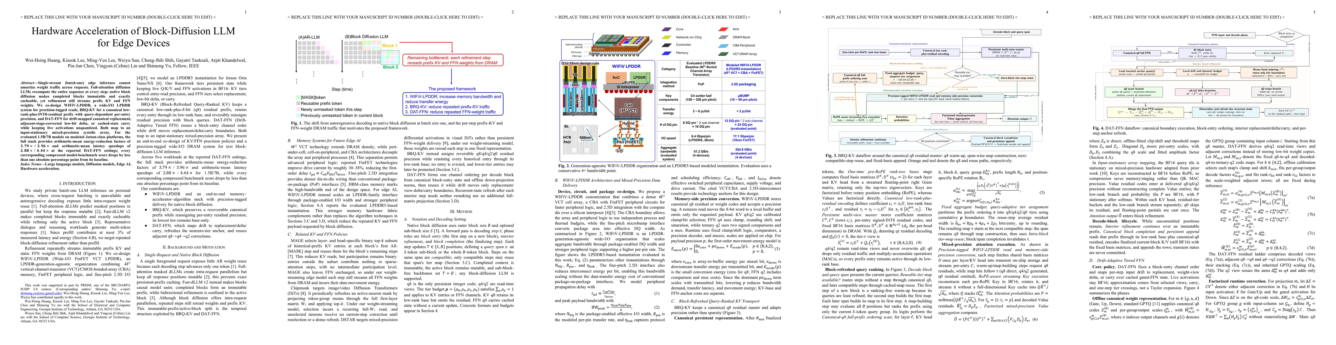 Thumbnail for Hardware Acceleration of Block-Diffusion LLM for Edge Devices
