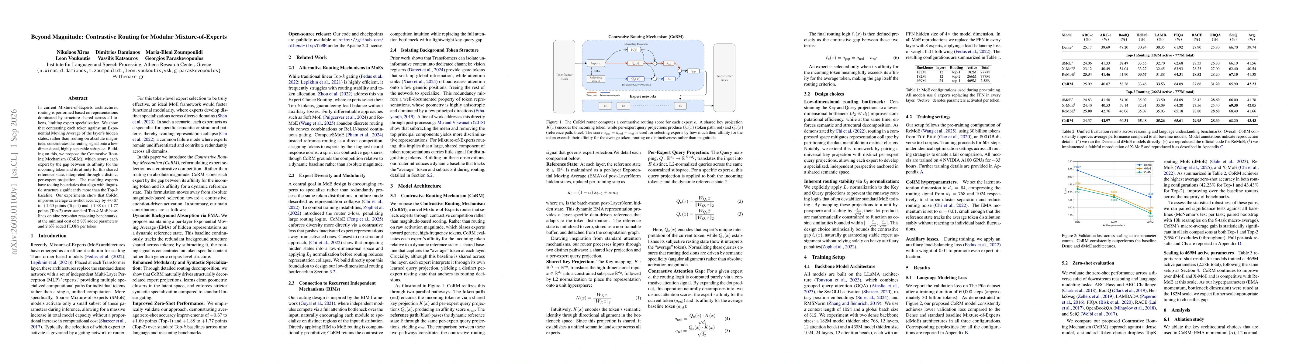 Thumbnail for Beyond Magnitude: Contrastive Routing for Modular Mixture-of-Experts