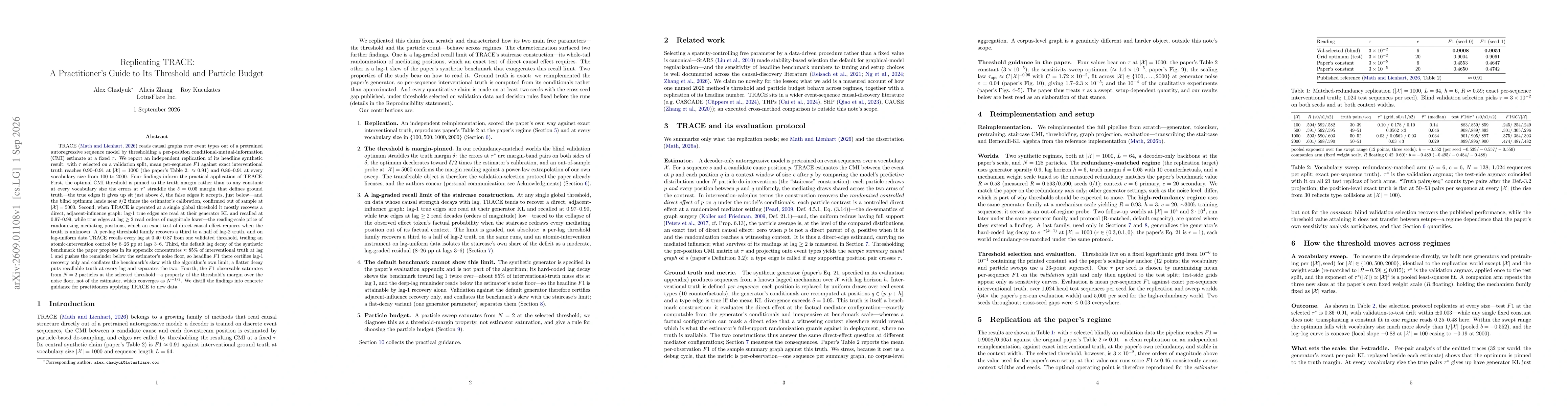 Thumbnail for Replicating TRACE: A Practitioner's Guide to Its Threshold and Particle Budget