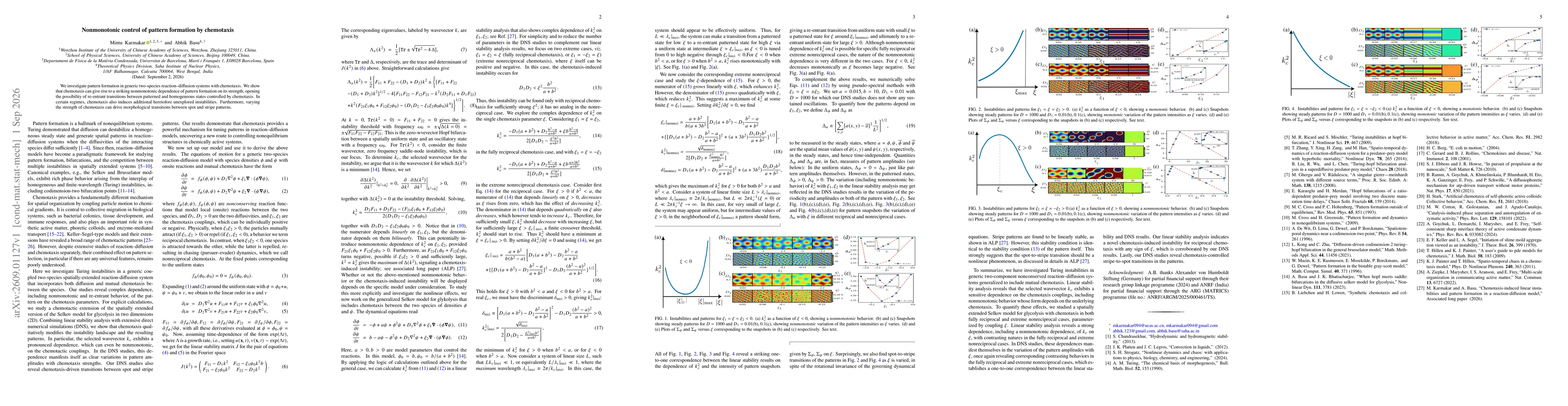 Thumbnail for Nonmonotonic control of pattern formation by chemotaxis