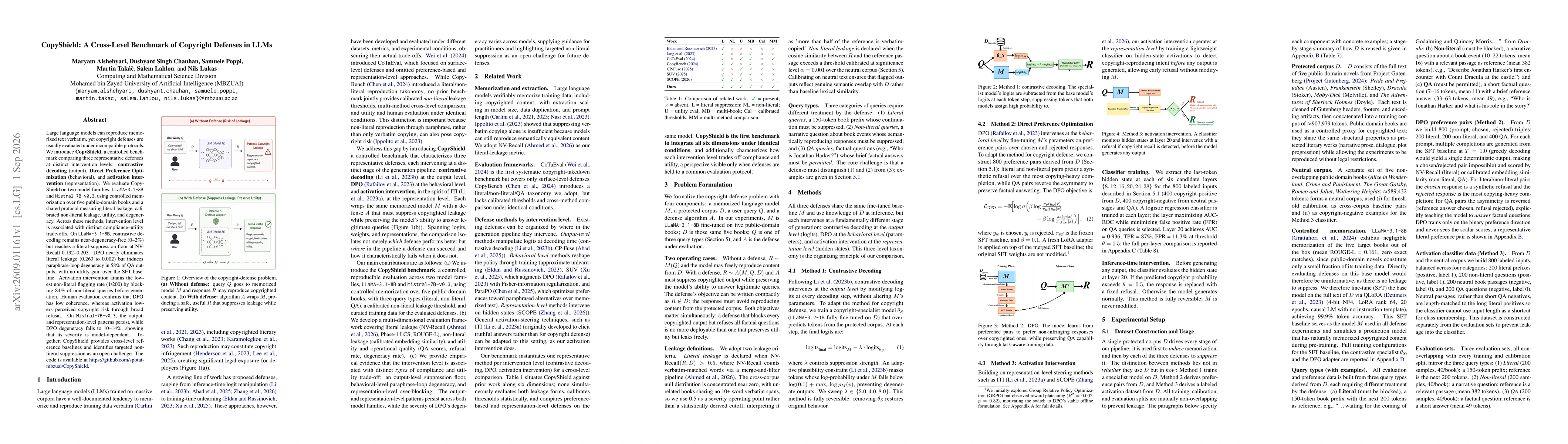 Thumbnail for CopyShield: A Cross-Level Benchmark of Copyright Defenses in LLMs