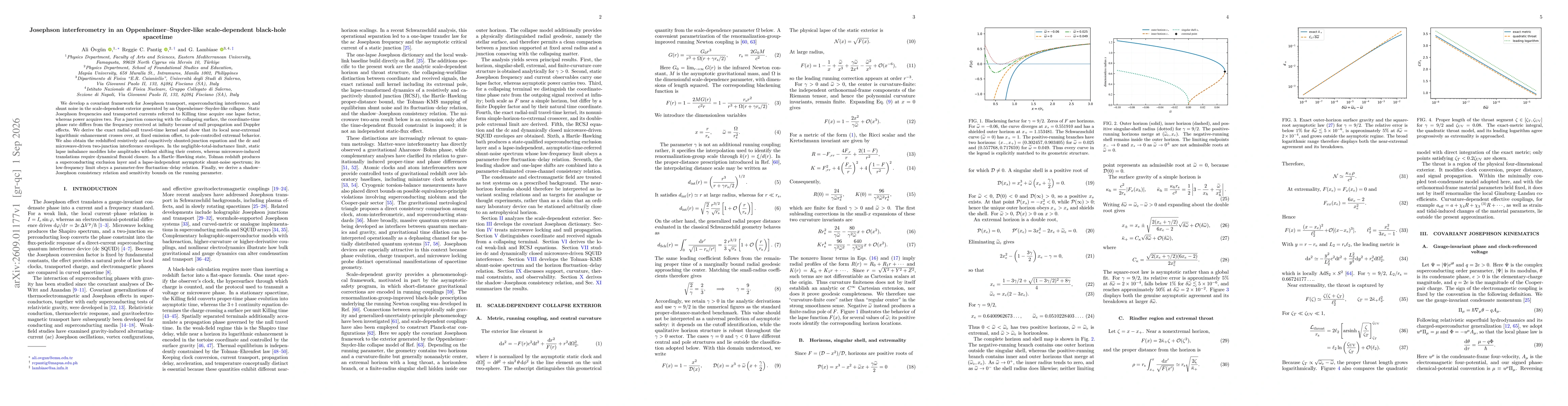 Thumbnail for Josephson interferometry in an Oppenheimer--Snyder-like scale-dependent black-hole spacetime