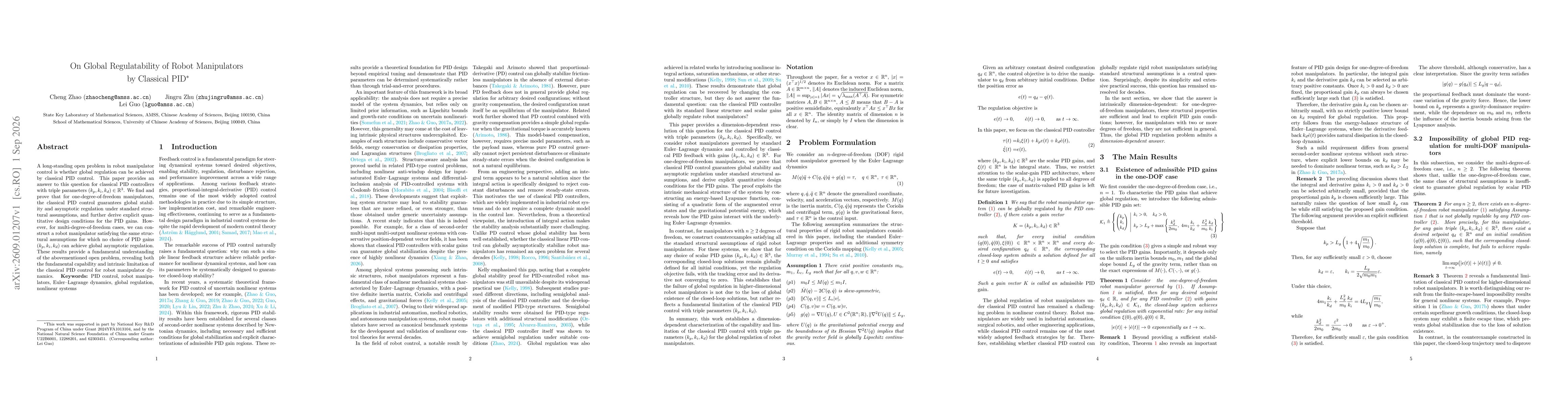 Thumbnail for On Global Regulatability of Robot Manipulators by Classical PID