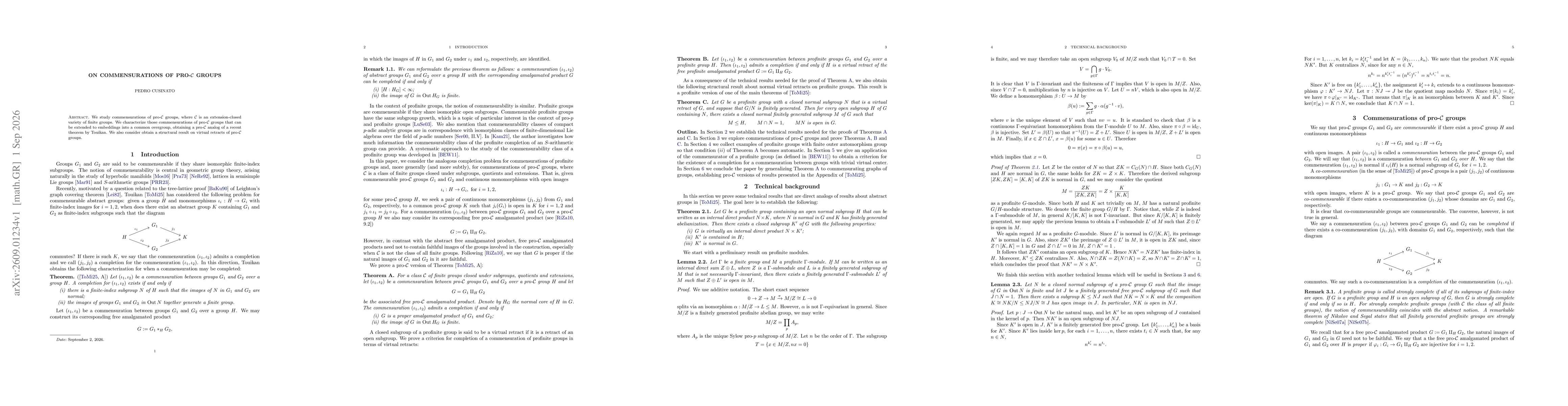 Thumbnail for On commensurating graphs of pro-$\mathcal{C}$ groups