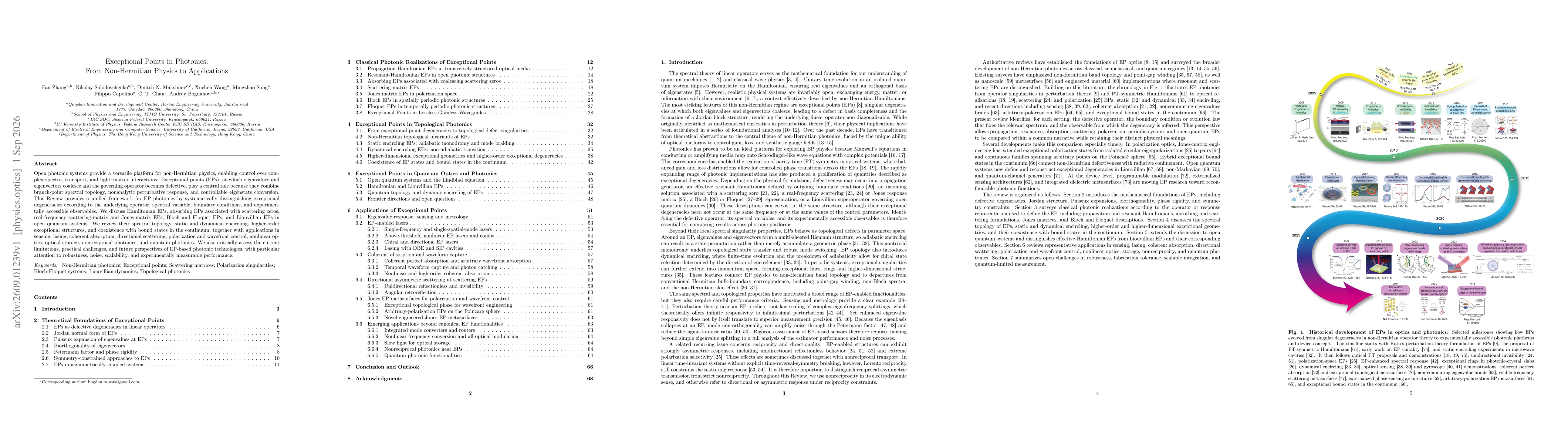Thumbnail for Exceptional Points in Photonics: From Non-Hermitian Physics to Applications