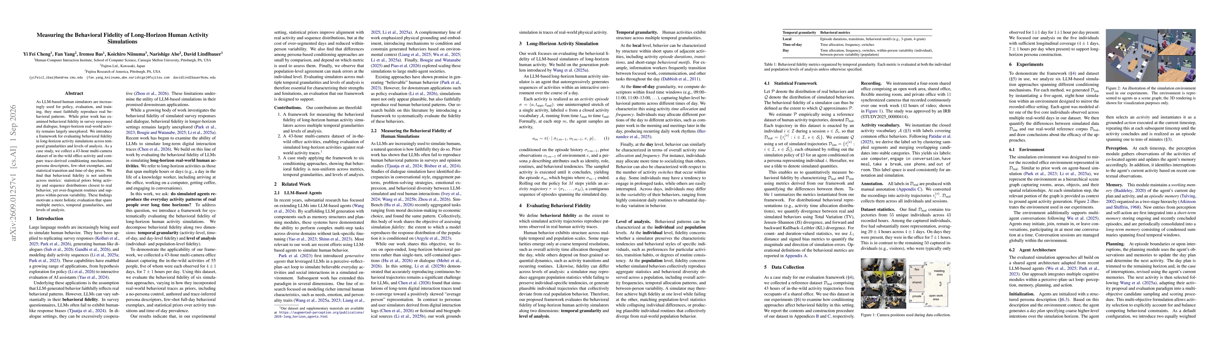 Thumbnail for Measuring the Behavioral Fidelity of Long-Horizon Human Activity Simulations