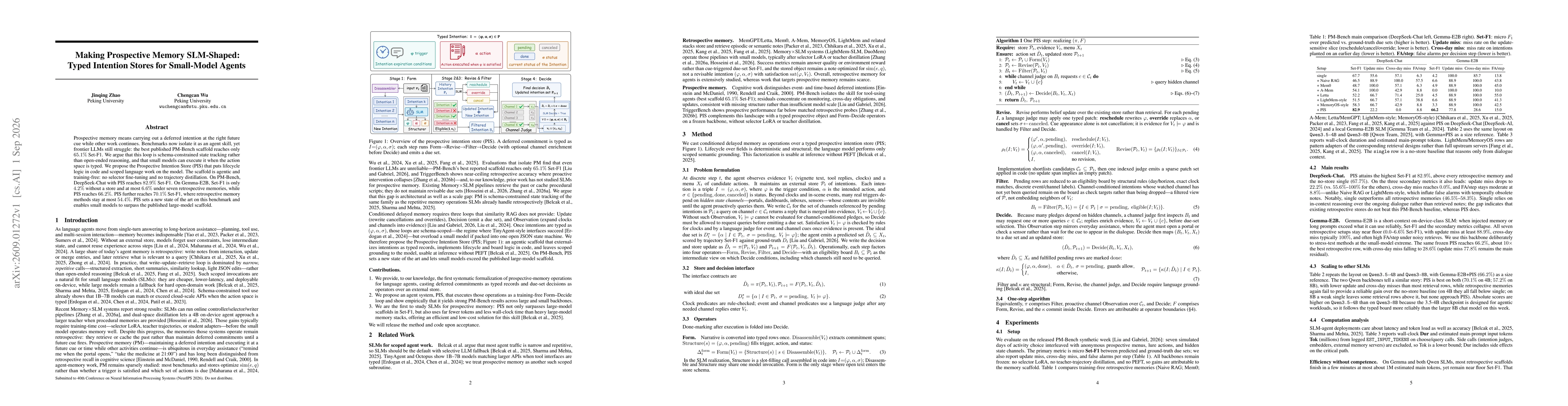 Thumbnail for Making Prospective Memory SLM-Shaped: Typed Intention Stores for Small-Model Agents