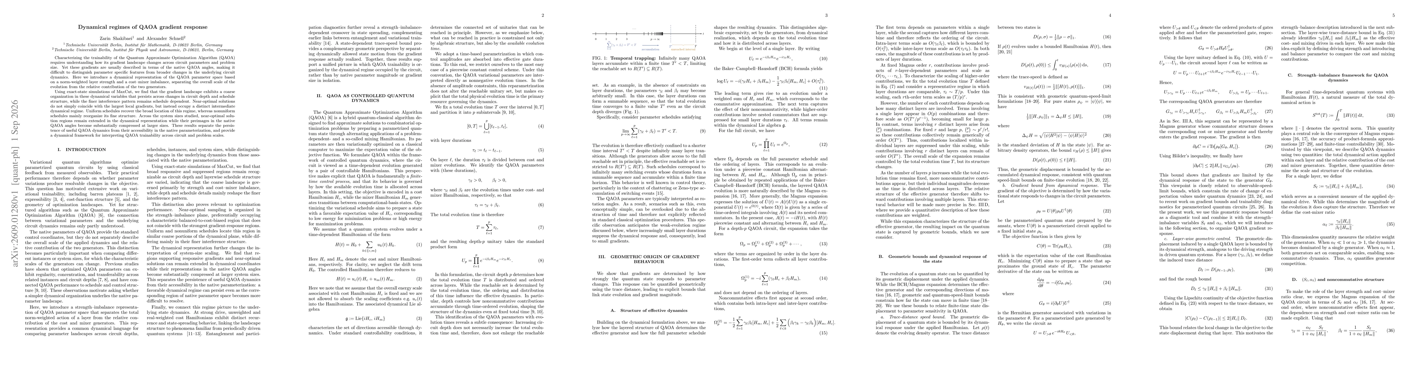 Thumbnail for Dynamical regimes of QAOA gradient response