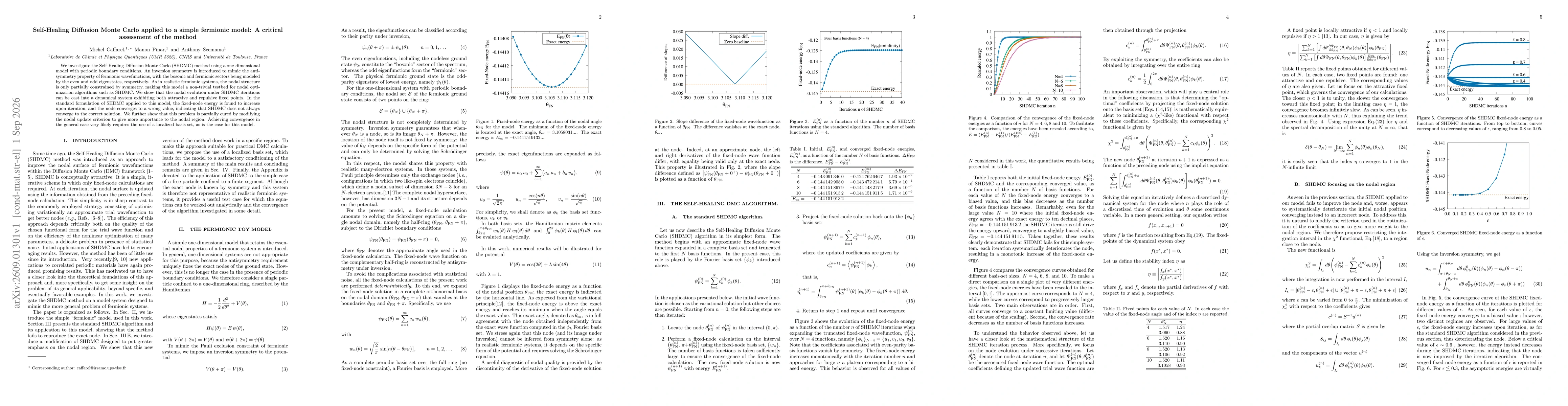 Thumbnail for Self-Healing Diffusion Monte Carlo applied to a simple fermionic model: A critical assessment of the method