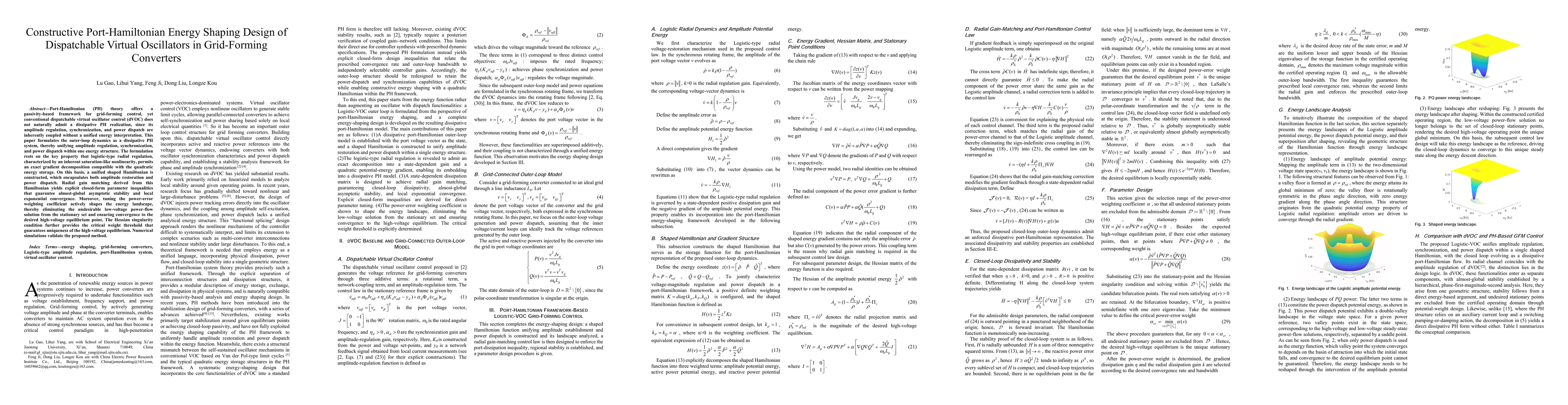 Thumbnail for Constructive Port-Hamiltonian Energy Shaping Design of Dispatchable Virtual Oscillators in Grid-Forming Converters