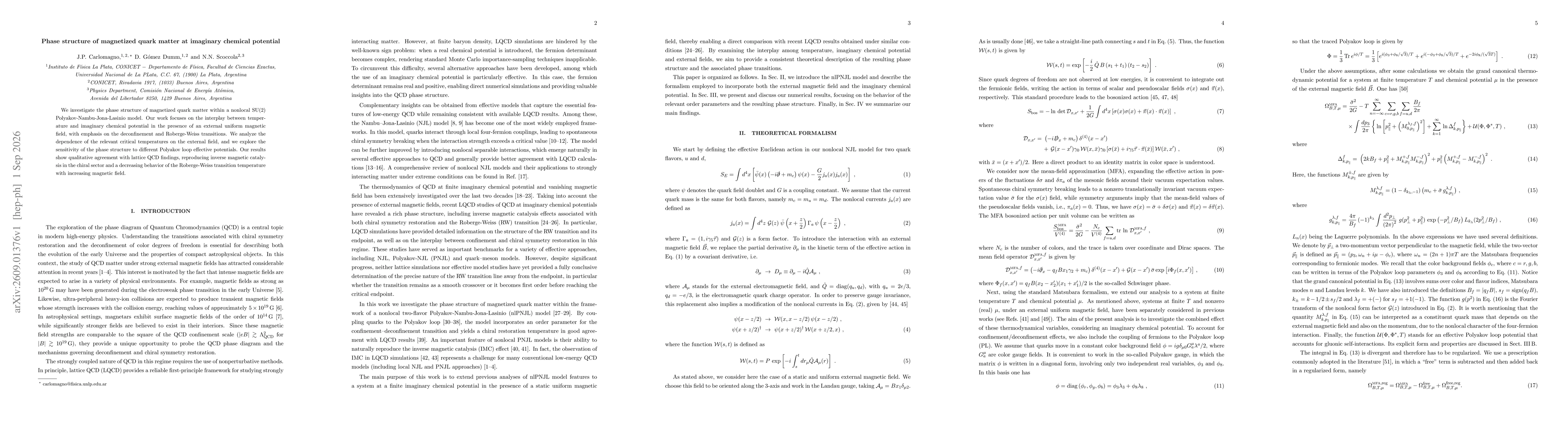Thumbnail for Phase structure of magnetized quark matter at imaginary chemical potential