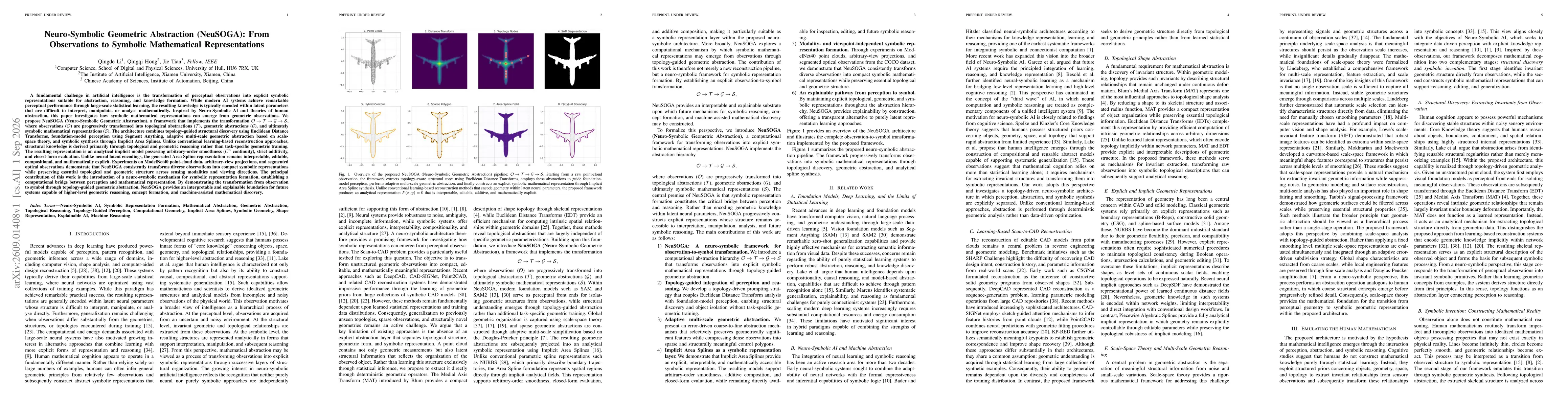 Thumbnail for Neuro-Symbolic Geometric Abstraction (NeuSOGA): From Observations to Symbolic Mathematical Representations