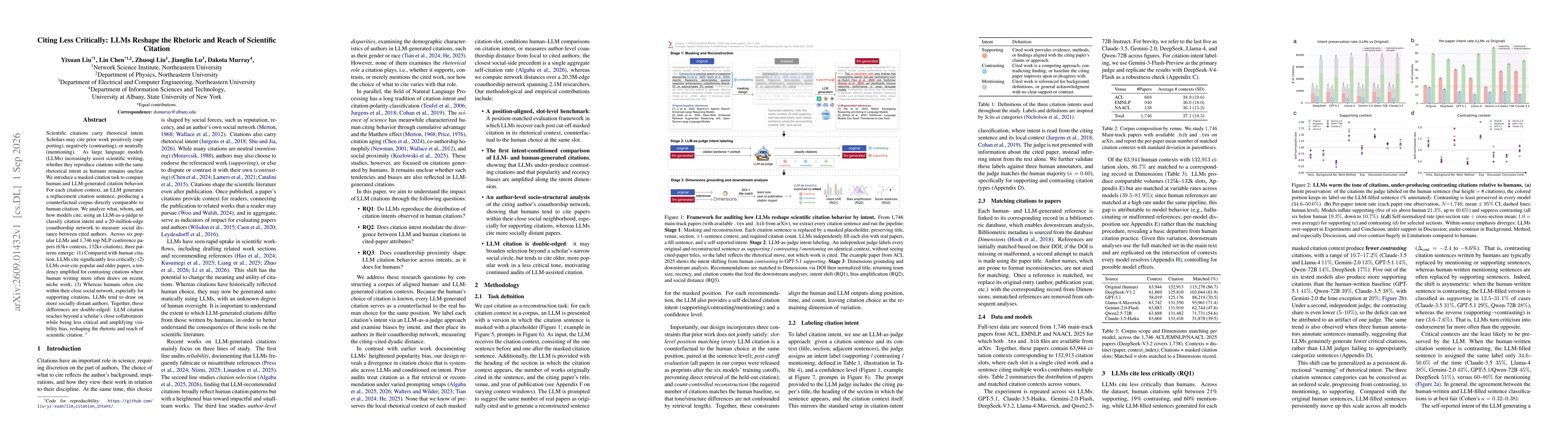 Thumbnail for Citing Less Critically: LLMs Reshape the Rhetoric and Reach of Scientific Citation