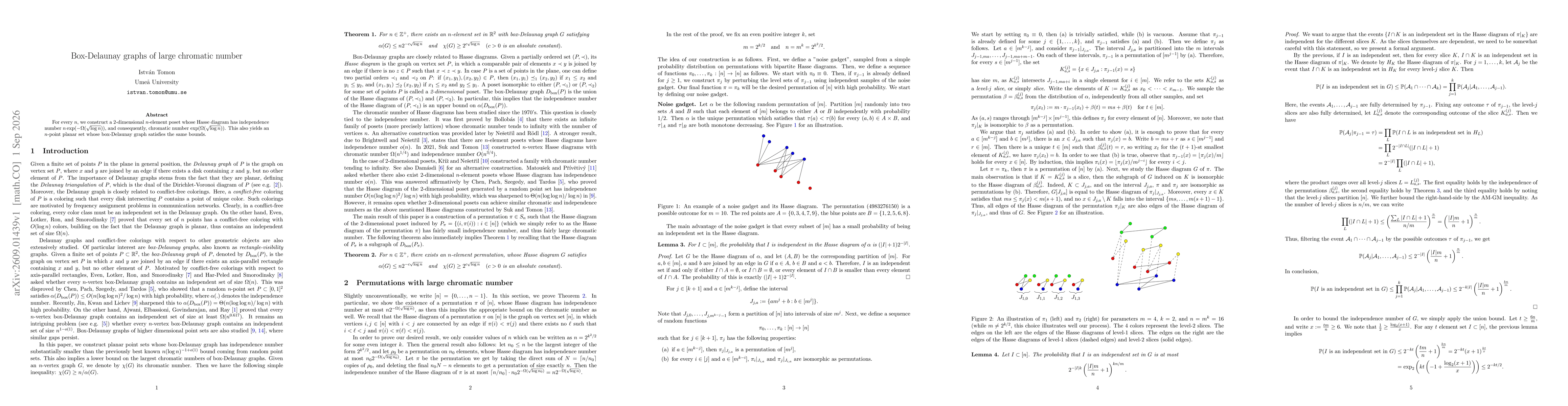 Thumbnail for Box-Delaunay graphs of large chromatic number