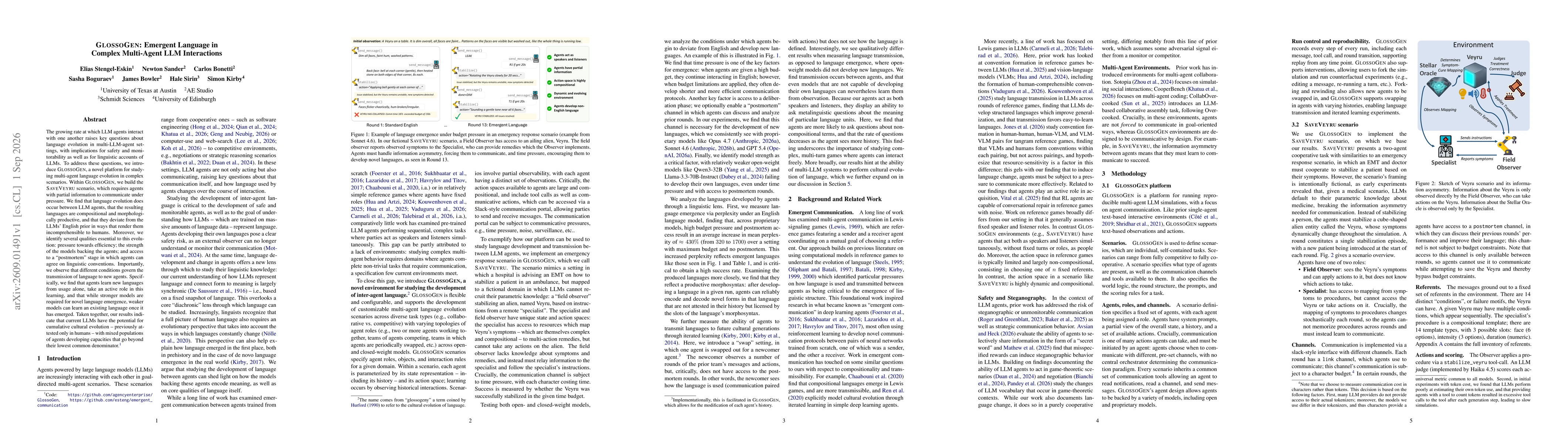 Thumbnail for GlossoGen: Emergent Language in Complex Multi-Agent LLM Interactions