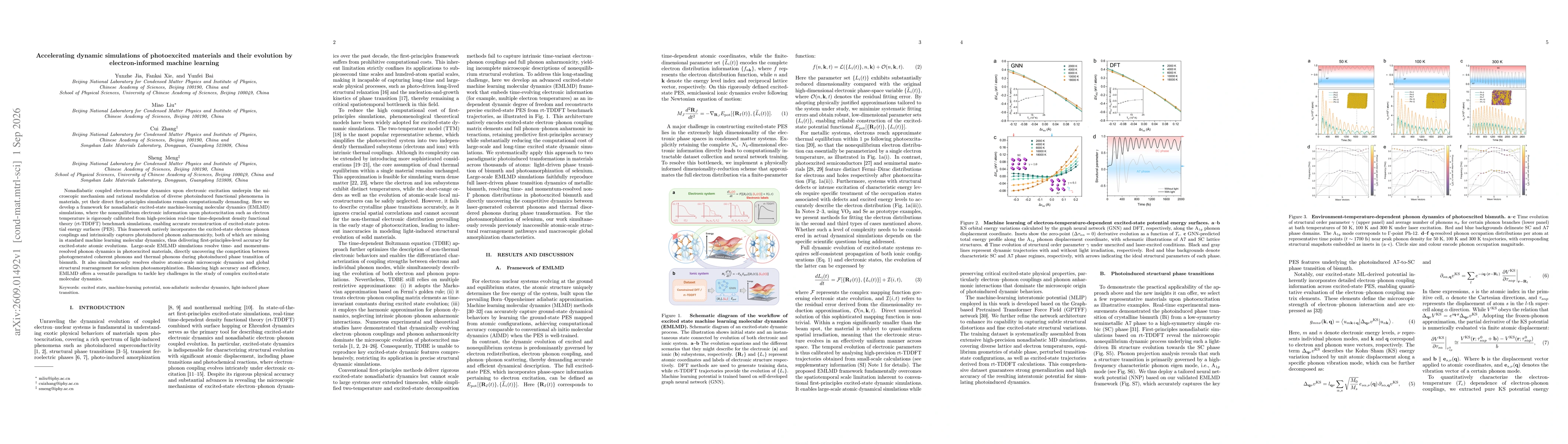 Thumbnail for Accelerating dynamic simulations of photoexcited materials and their evolution by electron-informed machine learning