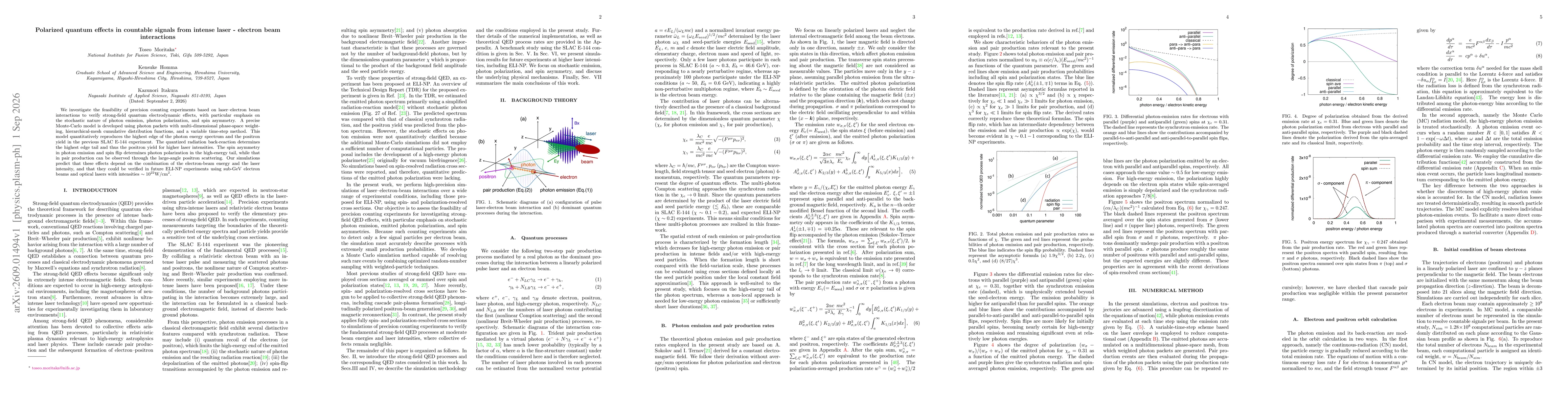 Thumbnail for Polarized quantum effects in countable signals from intense laser - electron beam interactions
