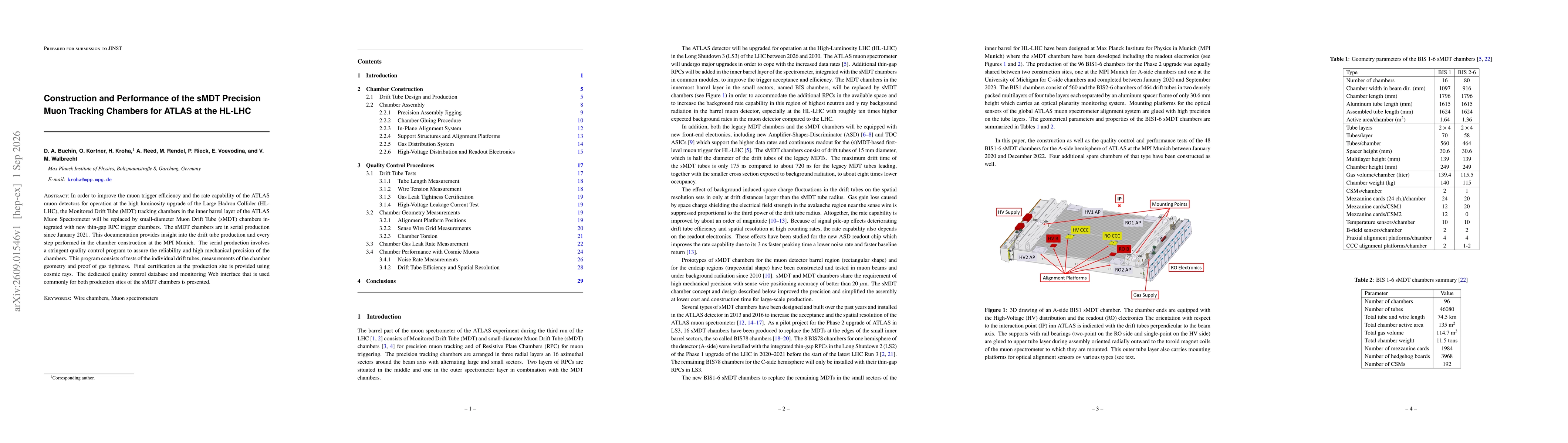 Thumbnail for Construction and Performance of the sMDT Precision Muon Tracking Chambers for ATLAS at the HL-LHC