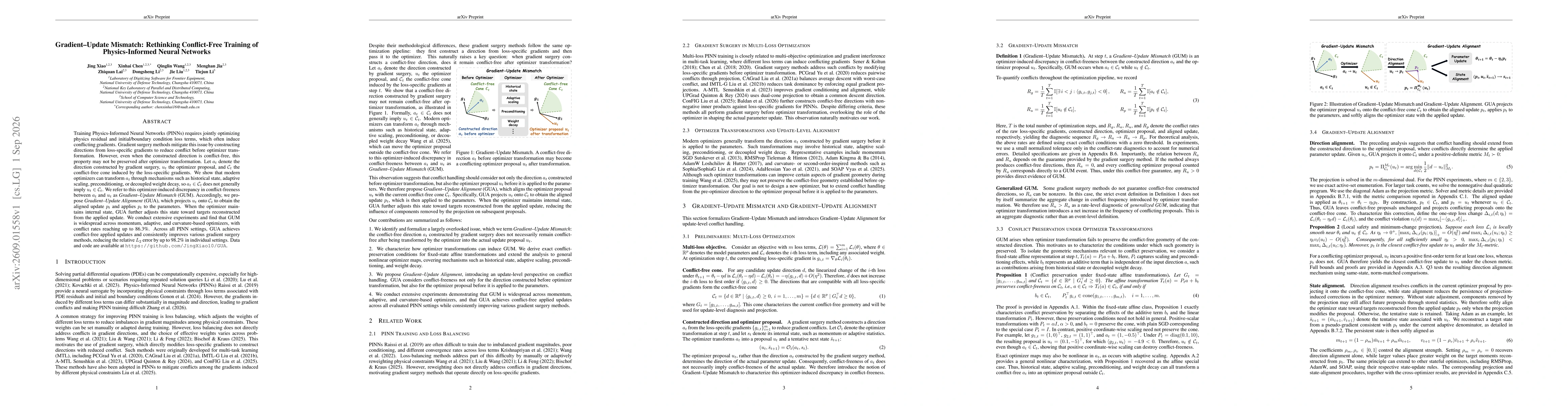 Thumbnail for Gradient-Update Mismatch: Rethinking Conflict-Free Training of Physics-Informed Neural Networks