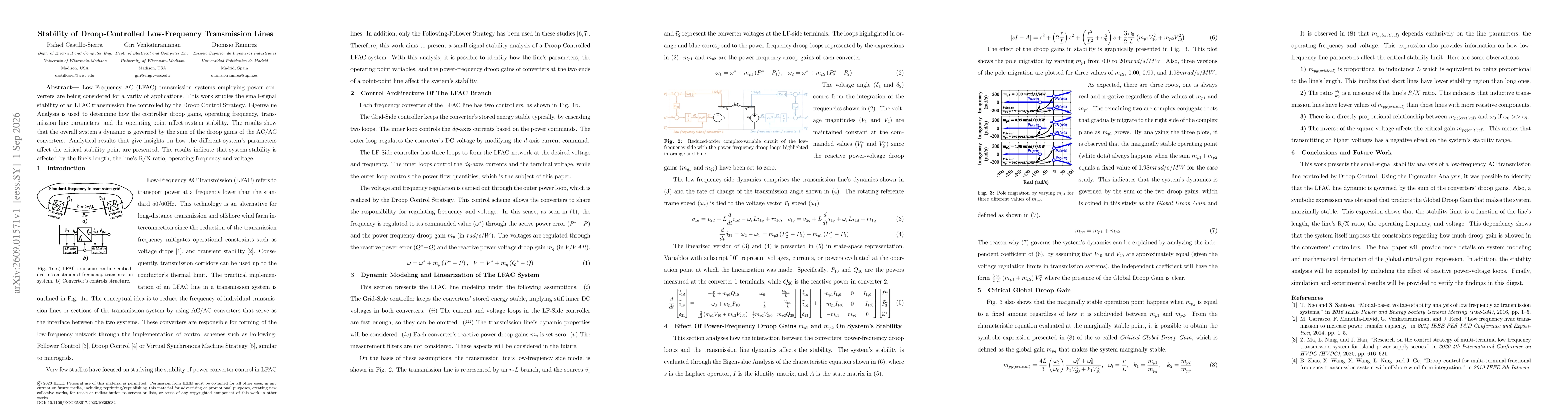 Thumbnail for Stability of Droop-Controlled Low-Frequency Transmission Lines