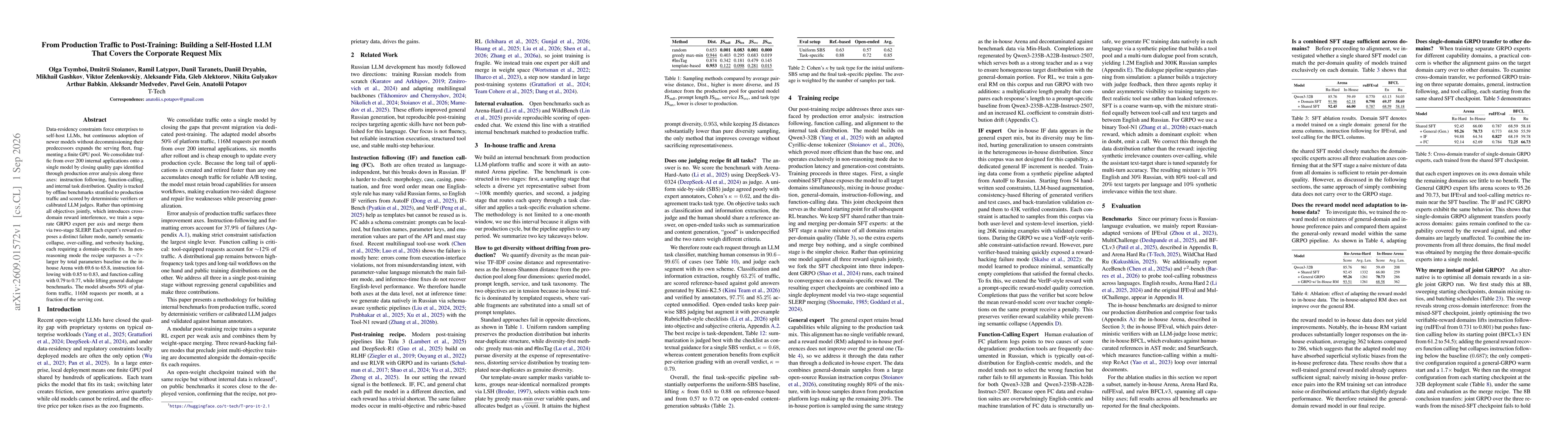 Thumbnail for From Production Traffic to Post-Training: Building a Self-Hosted LLM That Covers the Corporate Request Mix