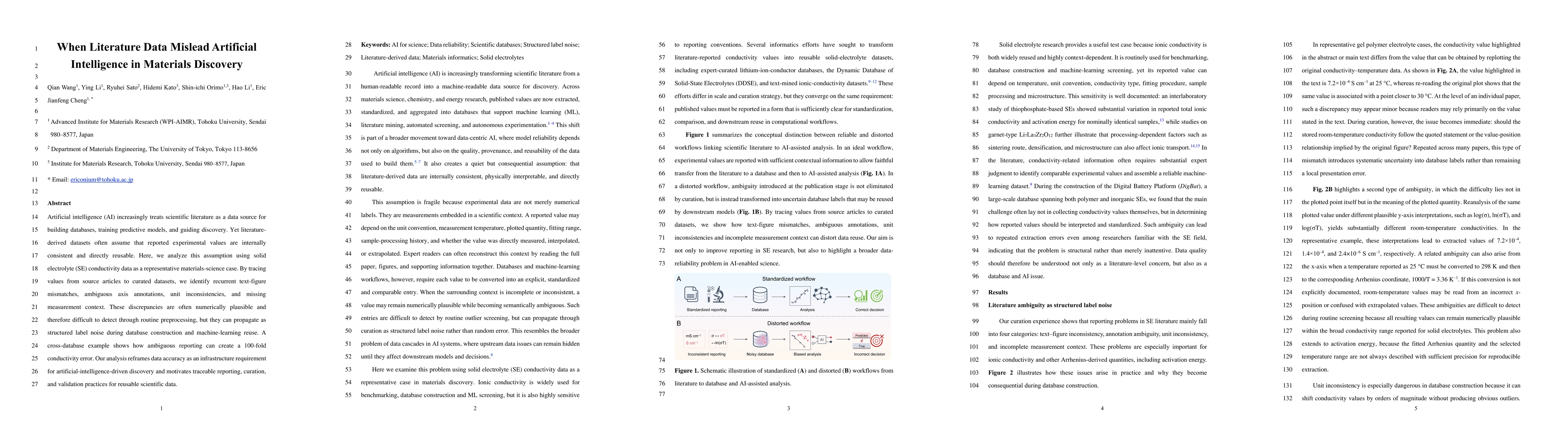Thumbnail for When Literature Data Mislead Artificial Intelligence in Materials Discovery