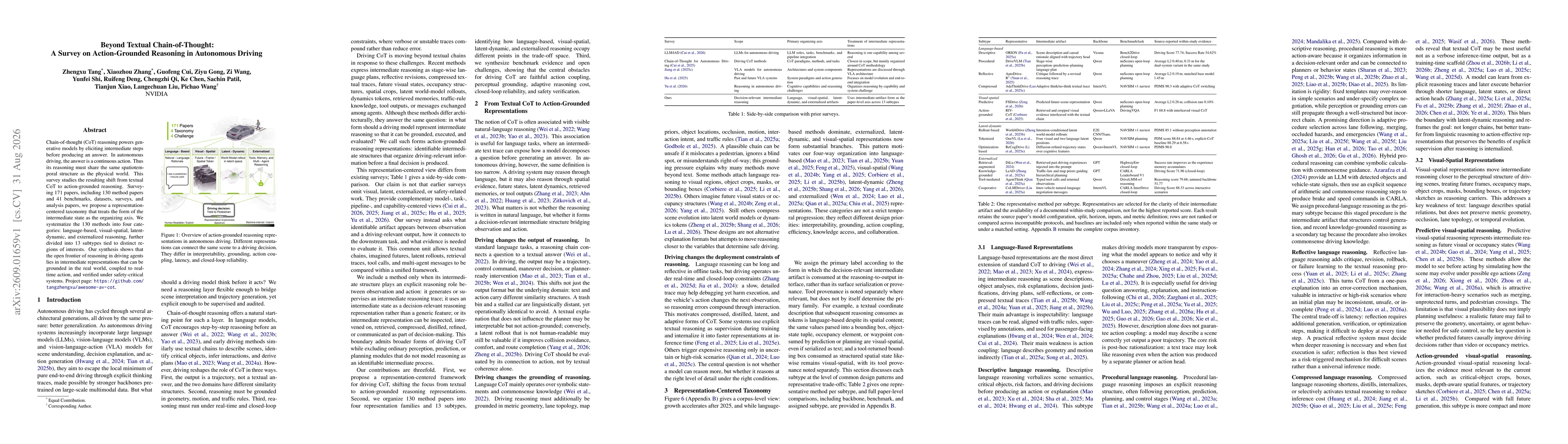 Thumbnail for Beyond Textual Chain-of-Thought: A Survey on Action-Grounded Reasoning in Autonomous Driving