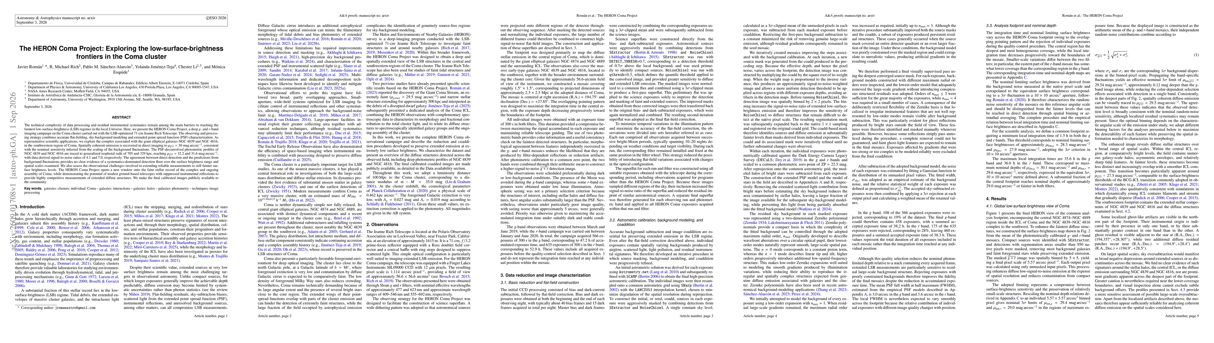 Thumbnail for The HERON Coma Project: Exploring the low-surface-brightness frontiers in the Coma cluster