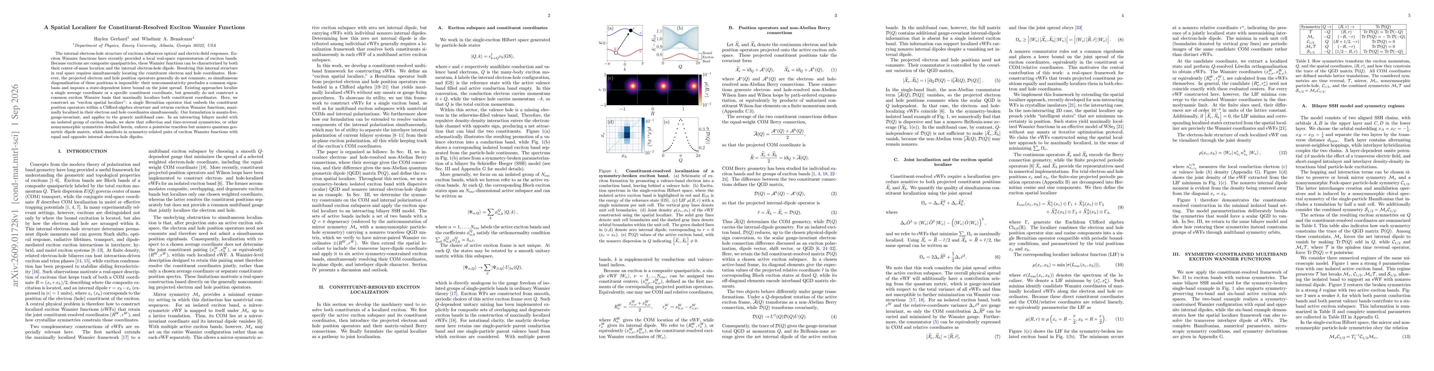 Thumbnail for A Spatial Localizer for Constituent-Resolved Exciton Wannier Functions