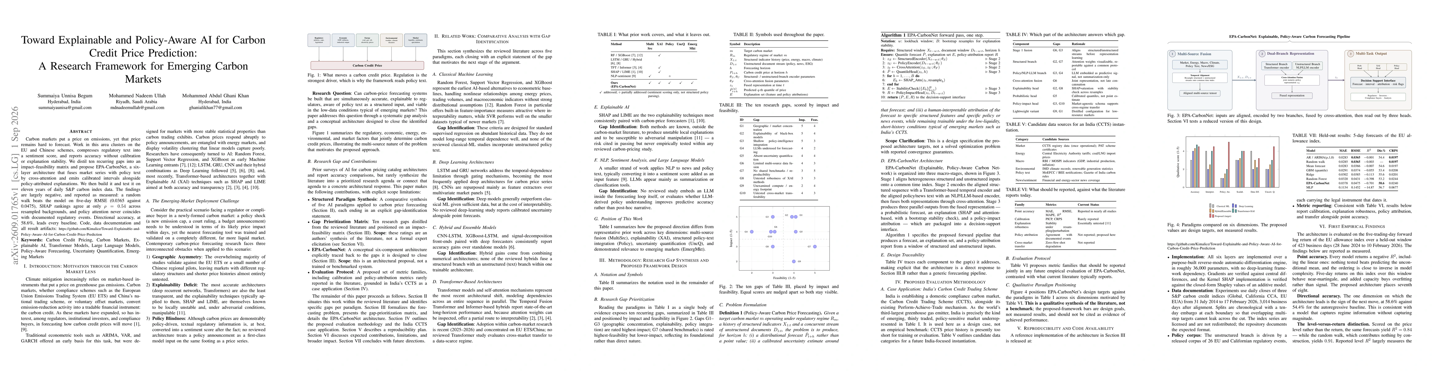 Thumbnail for Toward Explainable and Policy-Aware AI for Carbon Credit Price Prediction: A Research Framework for Emerging Carbon Markets