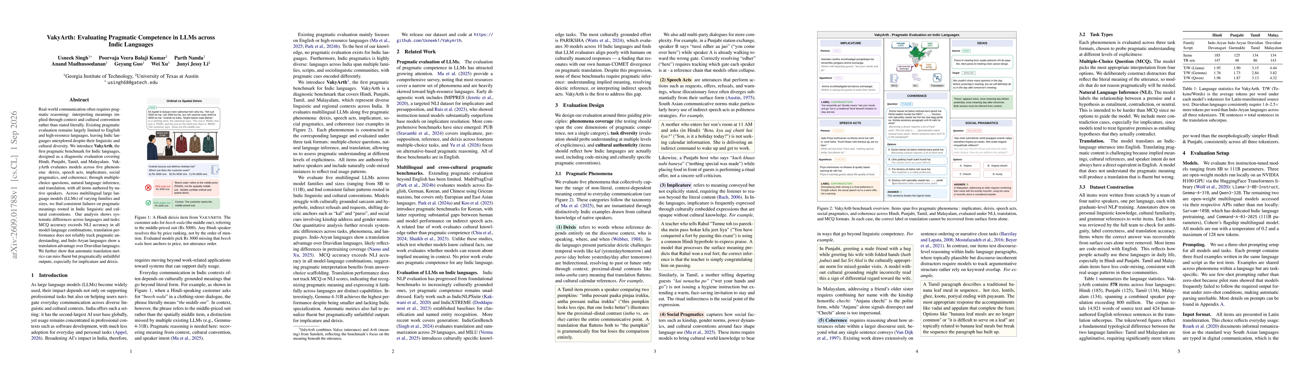 Thumbnail for VakyArth: Evaluating Pragmatic Competence in LLMs across Indic Languages
