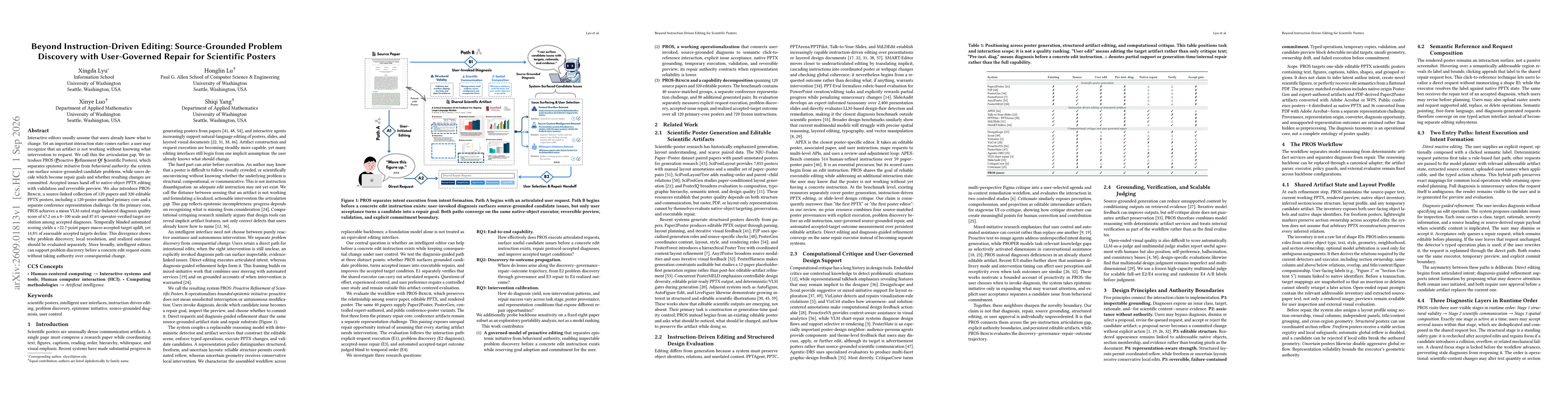 Thumbnail for Beyond Instruction-Driven Editing: Source-Grounded Problem Discovery with User-Governed Repair for Scientific Posters