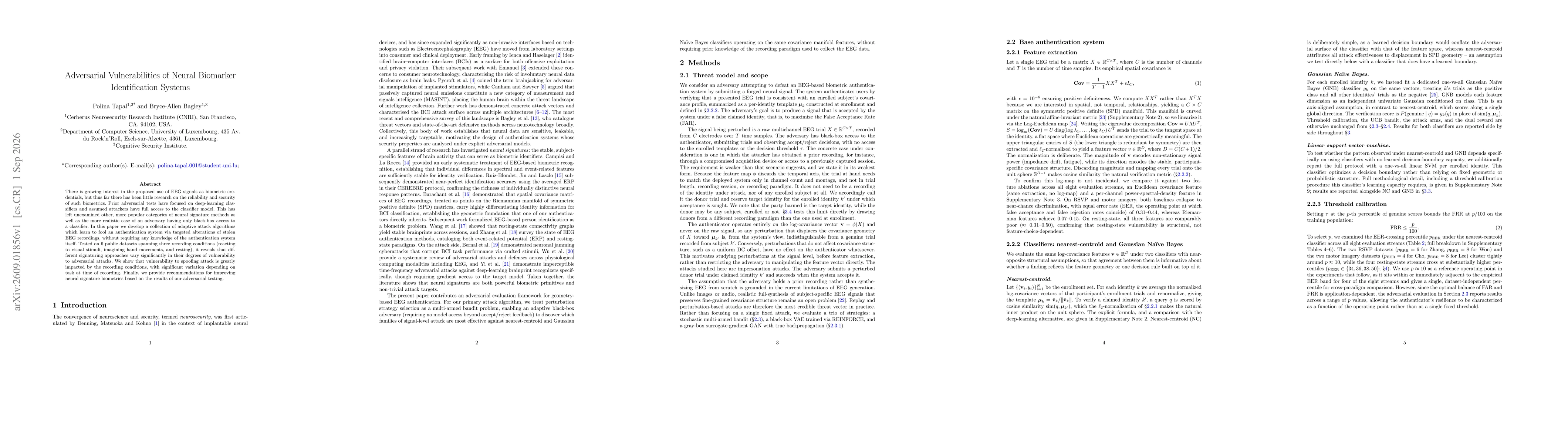 Thumbnail for Adversarial Vulnerabilities of Neural Biomarker Identification Systems