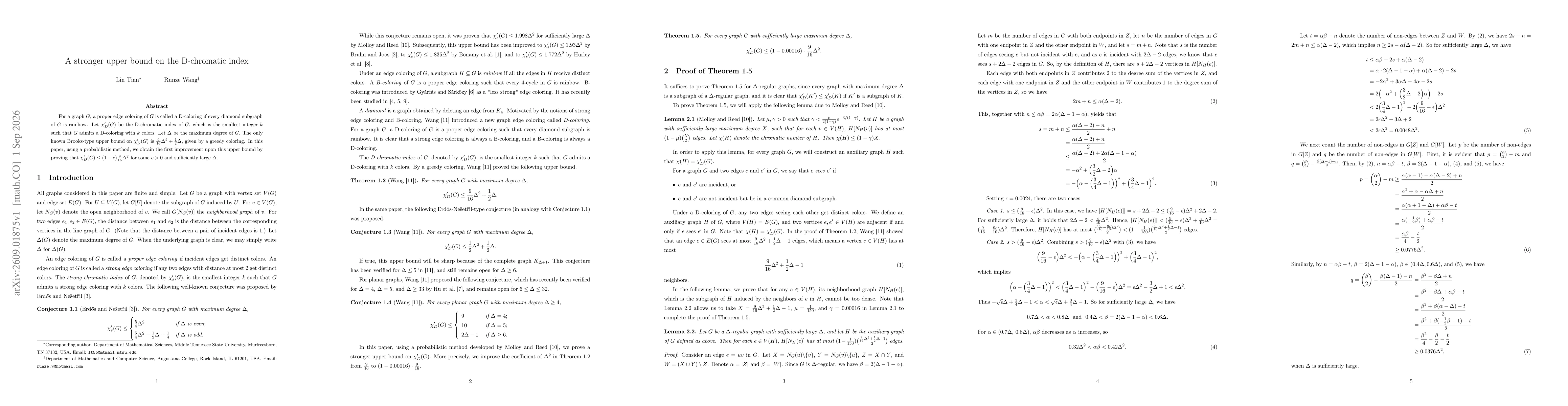 Thumbnail for A stronger upper bound on the D-chromatic index