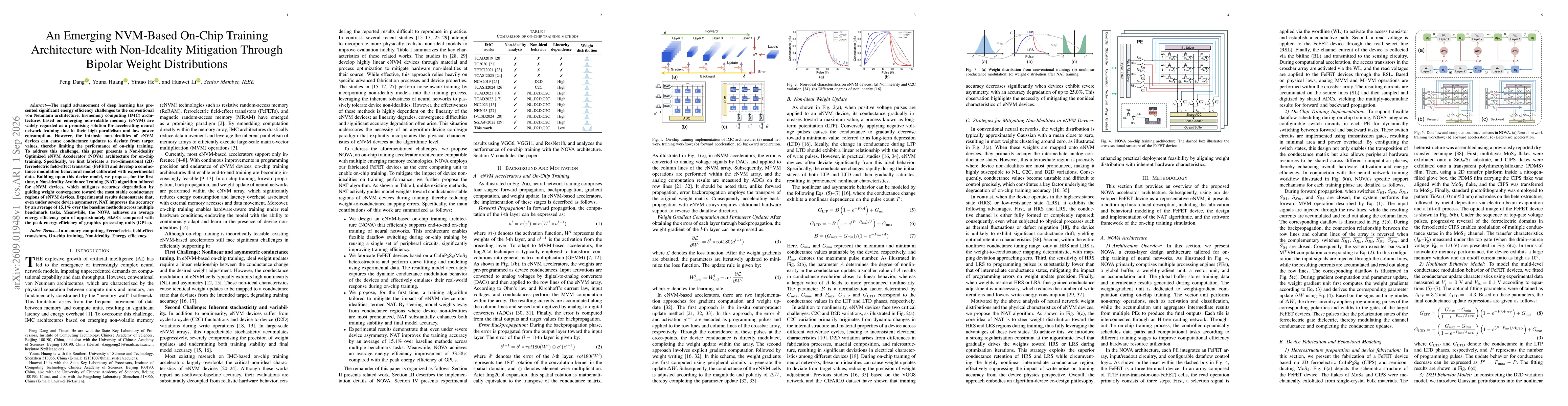 Thumbnail for An Emerging NVM-Based On-Chip Training Architecture with Non-Ideality Mitigation Through Bipolar Weight Distributions