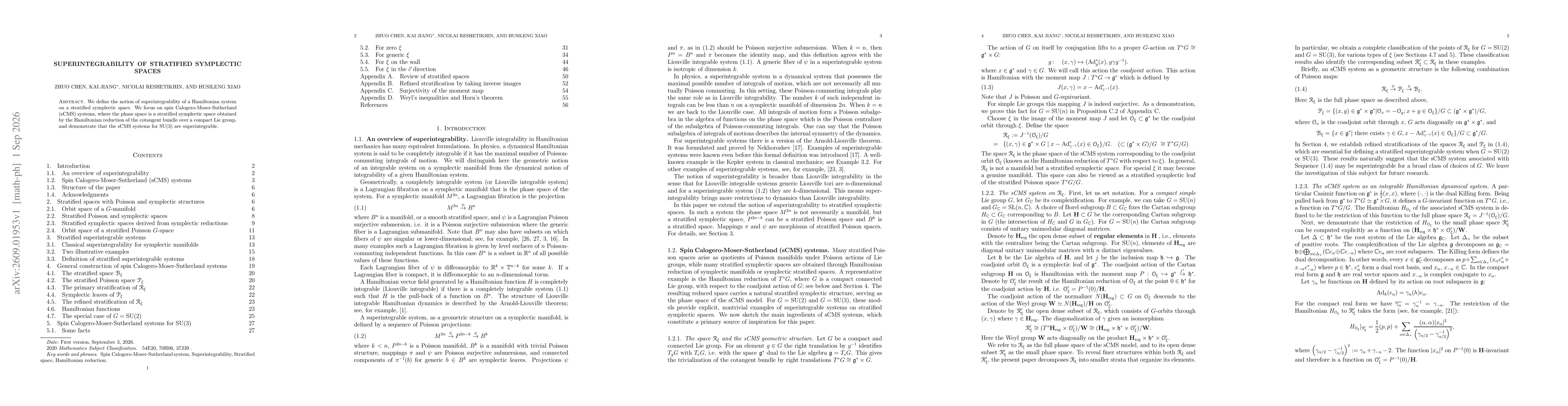 Thumbnail for Superintegrability of stratified symplectic spaces