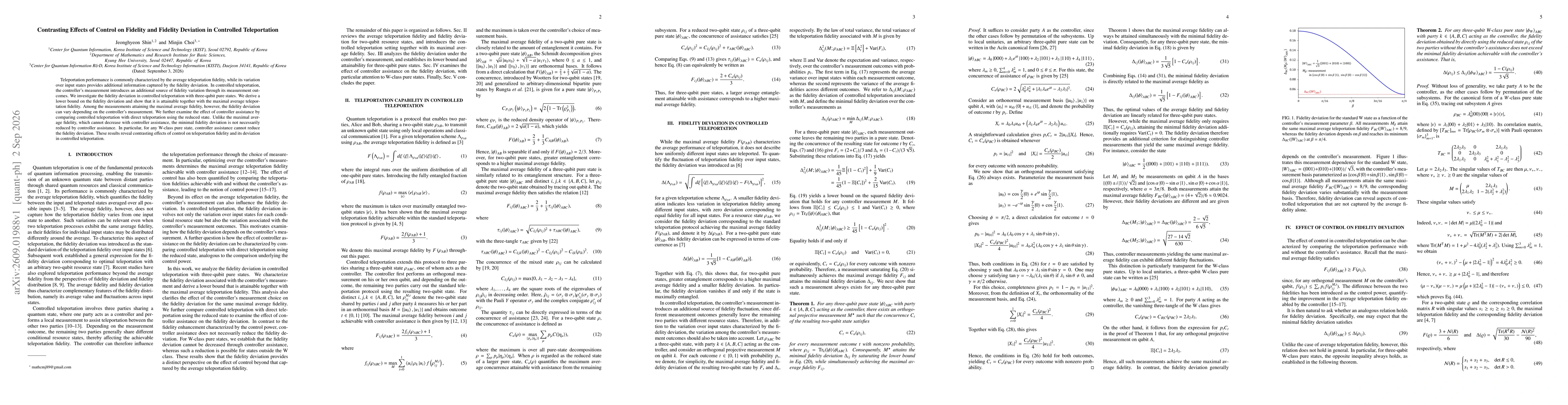 Thumbnail for Contrasting Effects of Control on Fidelity and Fidelity Deviation in Controlled Teleportation
