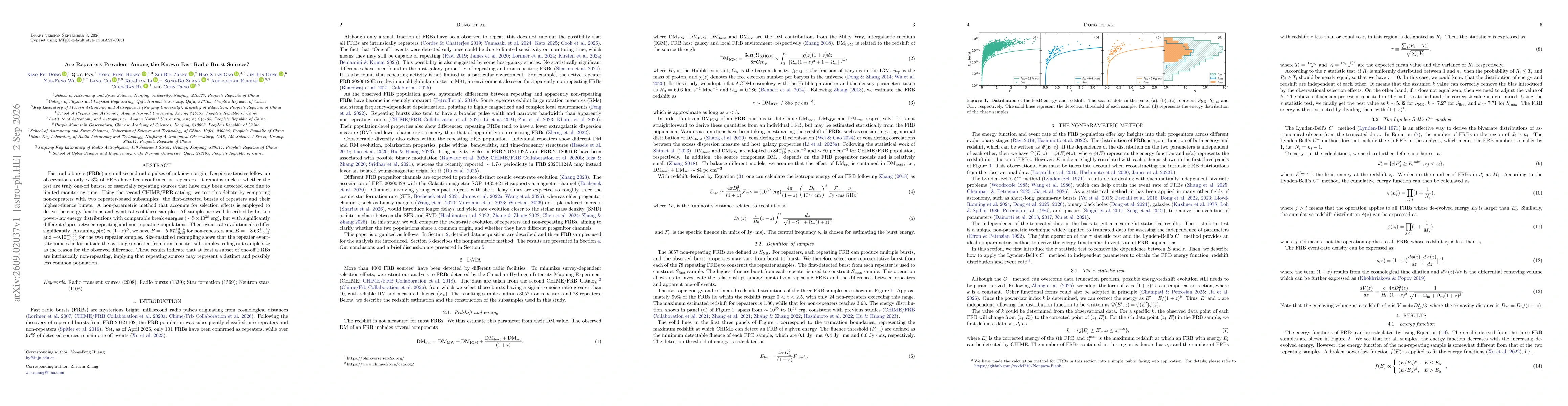 Thumbnail for Are Repeaters Prevalent Among the Known Fast Radio Burst Sources?