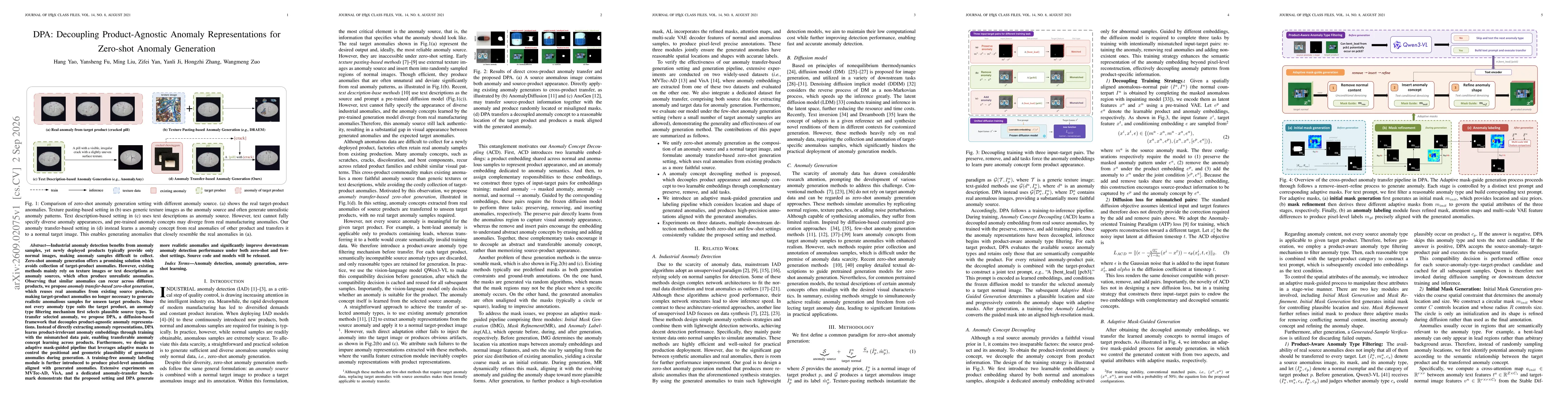 Thumbnail for DPA: Decoupling Product-Agnostic Anomaly Representations for Zero-shot Anomaly Generation