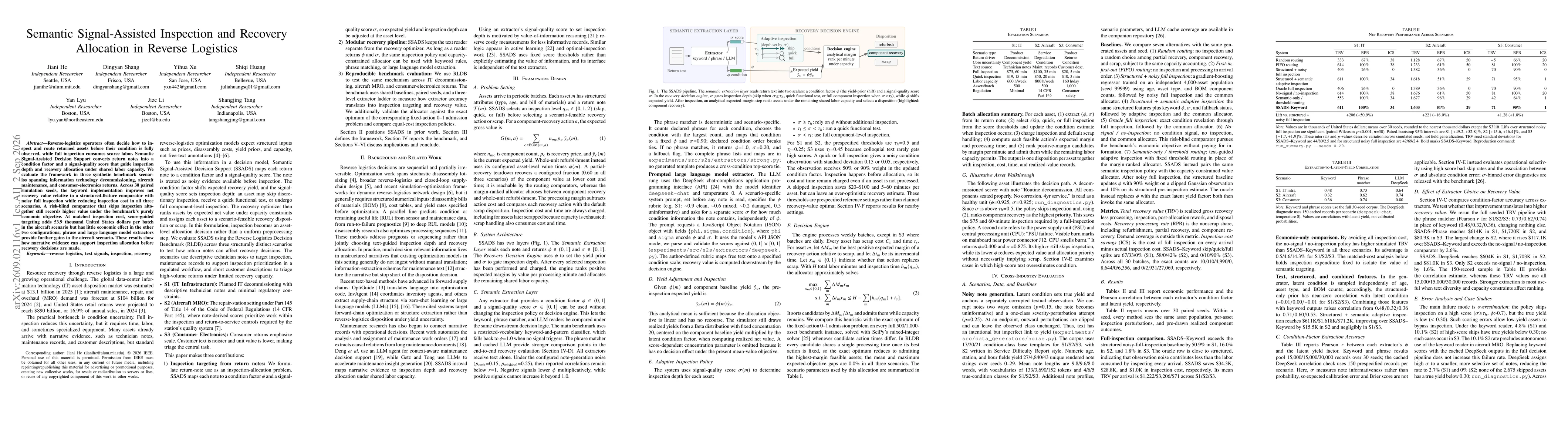 Thumbnail for Semantic Signal-Assisted Inspection and Recovery Allocation in Reverse Logistics