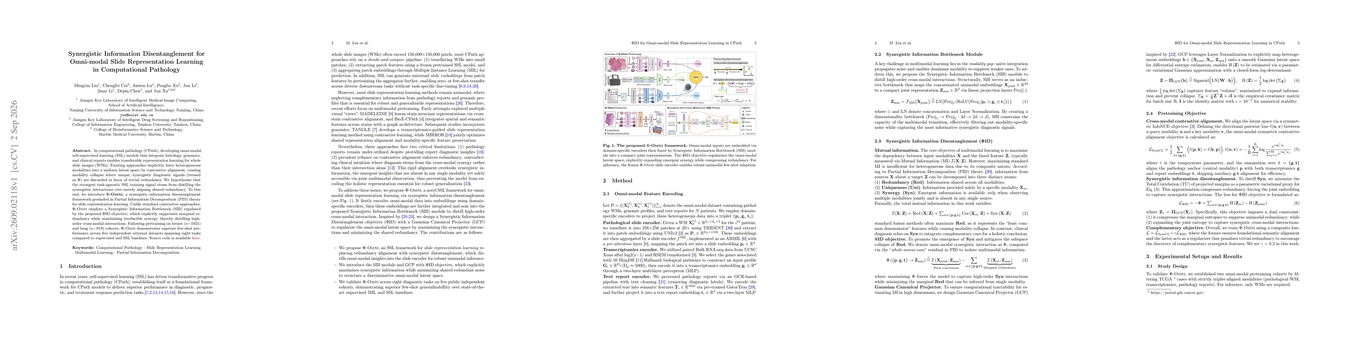 Thumbnail for Synergistic Information Disentanglement for Omni-modal Slide Representation Learning in Computational Pathology