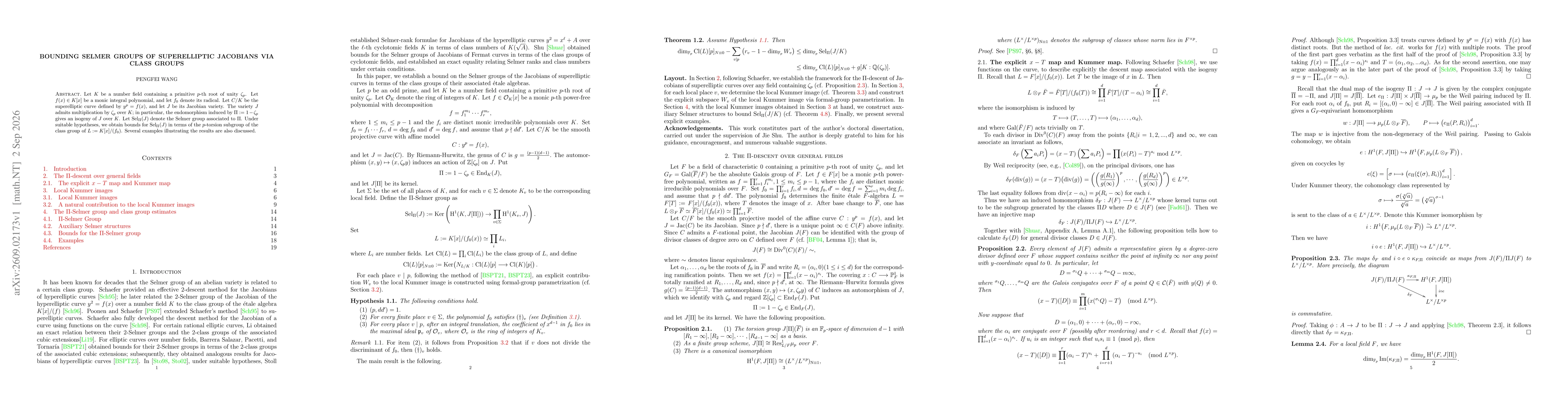 Thumbnail for Bounding Selmer Groups of Superelliptic Jacobians via Class Groups