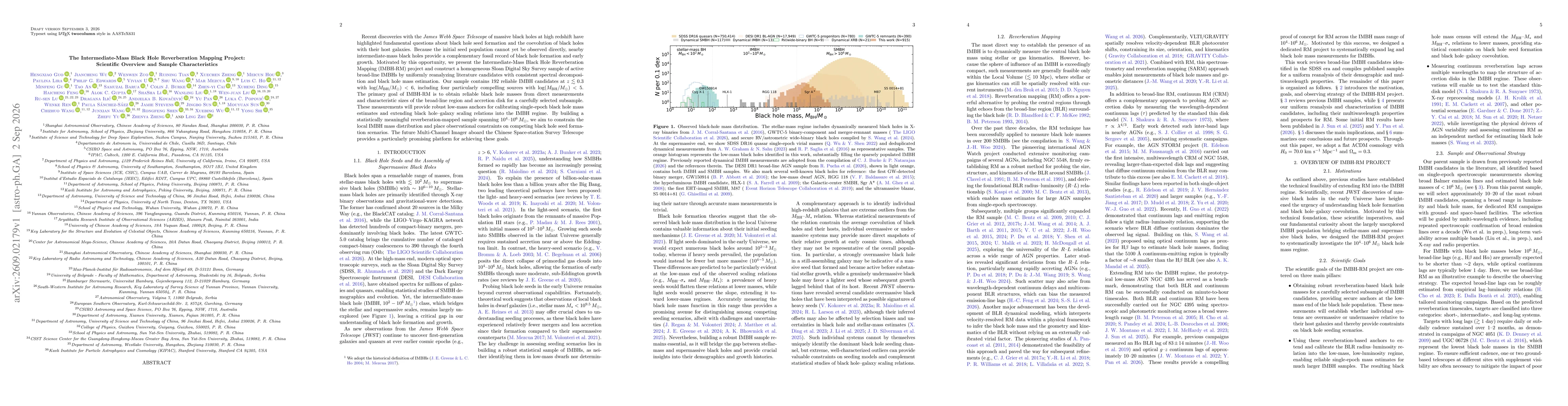Thumbnail for The Intermediate-Mass Black Hole Reverberation Mapping Project: Scientific Overview and Sample Characteristics