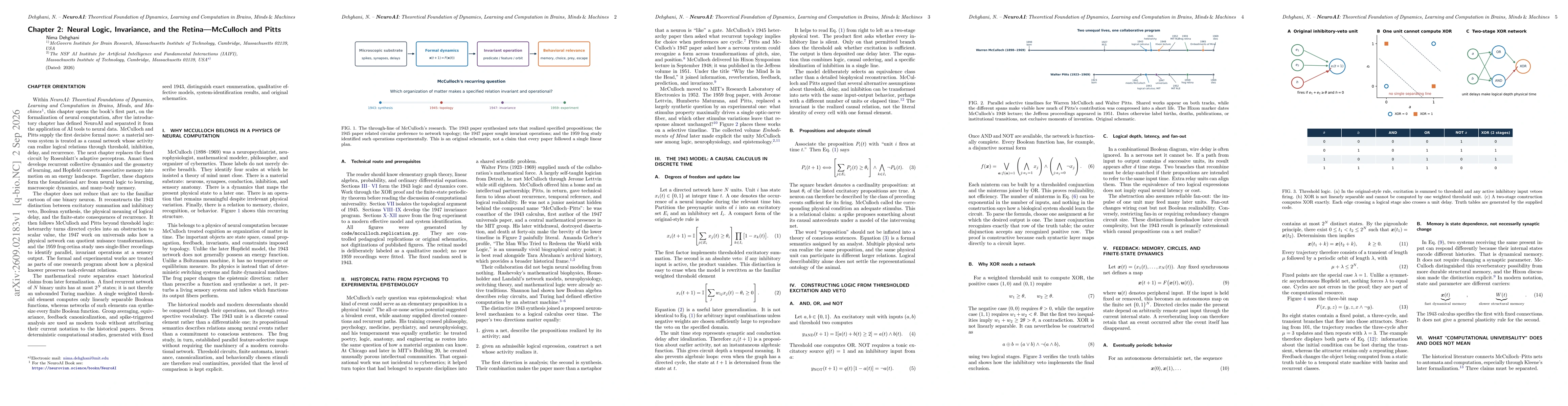 Thumbnail for Neural Logic, Invariance, and the Retina---McCulloch and Pitts