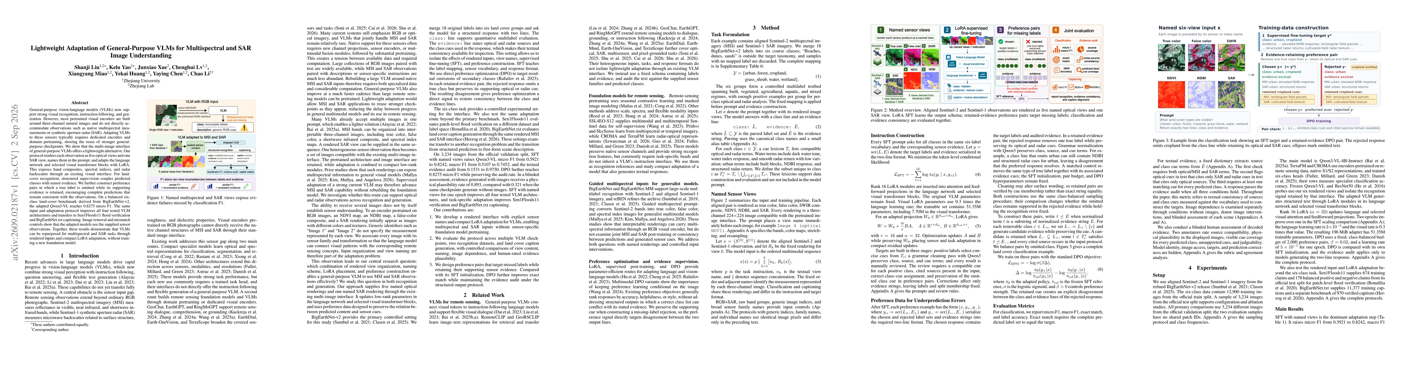Thumbnail for Lightweight Adaptation of General-Purpose VLMs for Multispectral and SAR Image Understanding