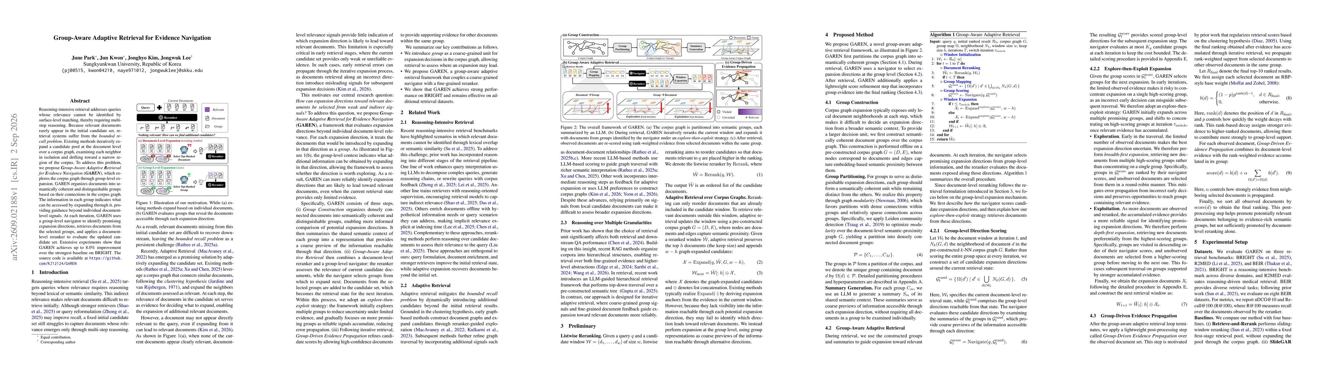 Thumbnail for Group-Aware Adaptive Retrieval for Evidence Navigation