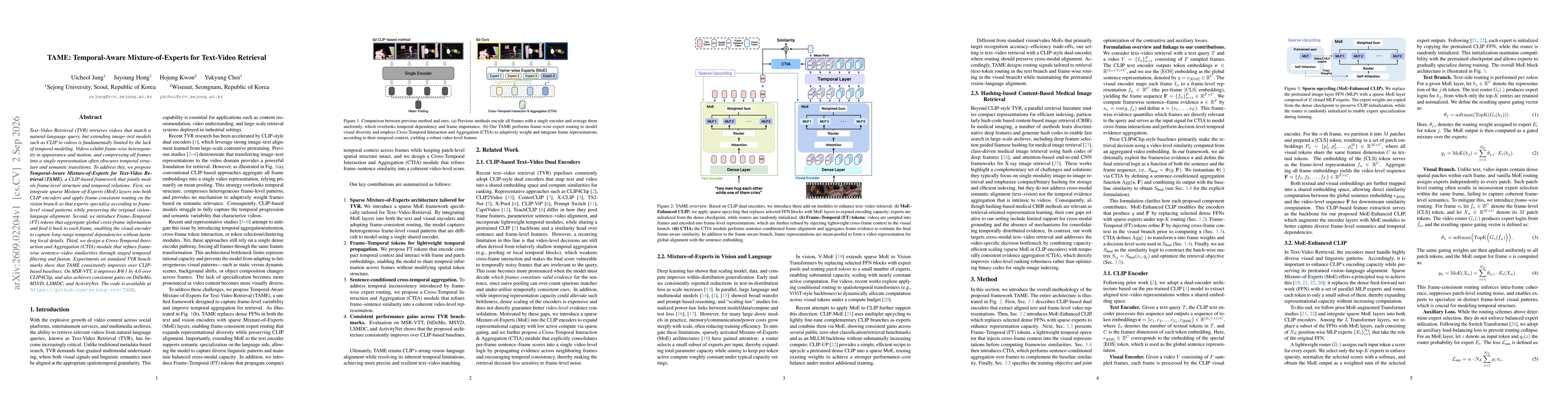 Thumbnail for TAME: Temporal-Aware Mixture-of-Experts for Text-Video Retrieval