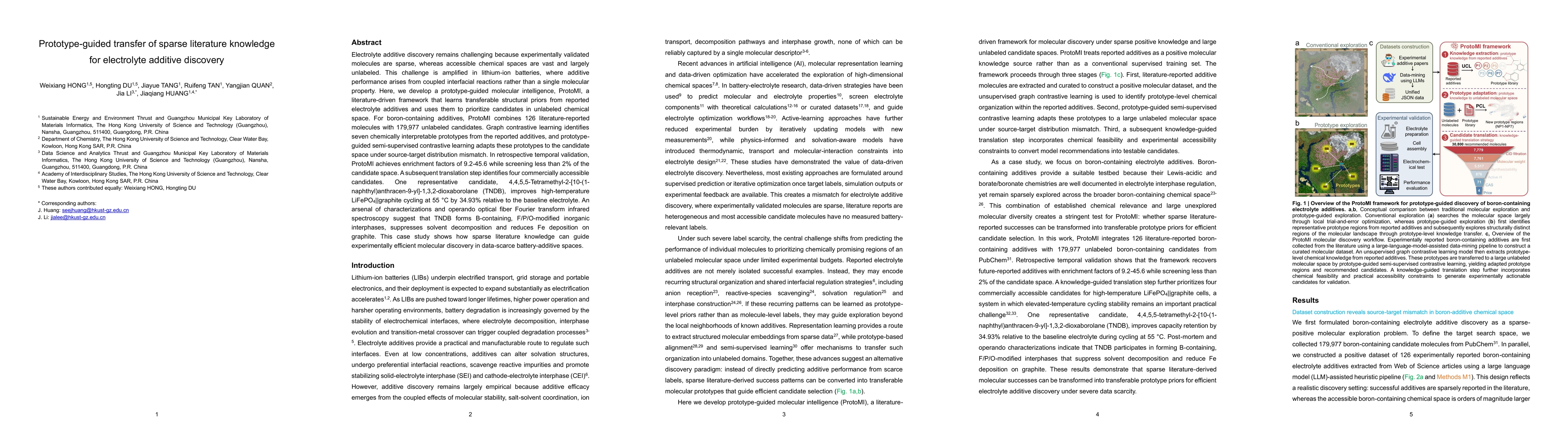 Thumbnail for Prototype-guided transfer of sparse literature knowledge for electrolyte additive discovery