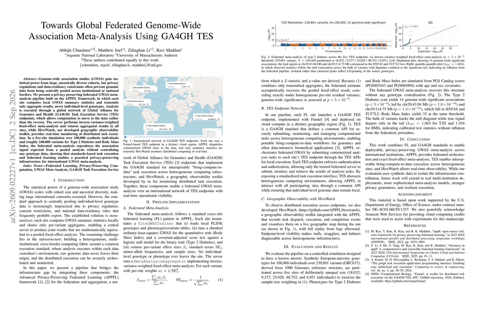 Thumbnail for Towards Global Federated Genome-Wide Association Meta-Analysis Using GA4GH TES
