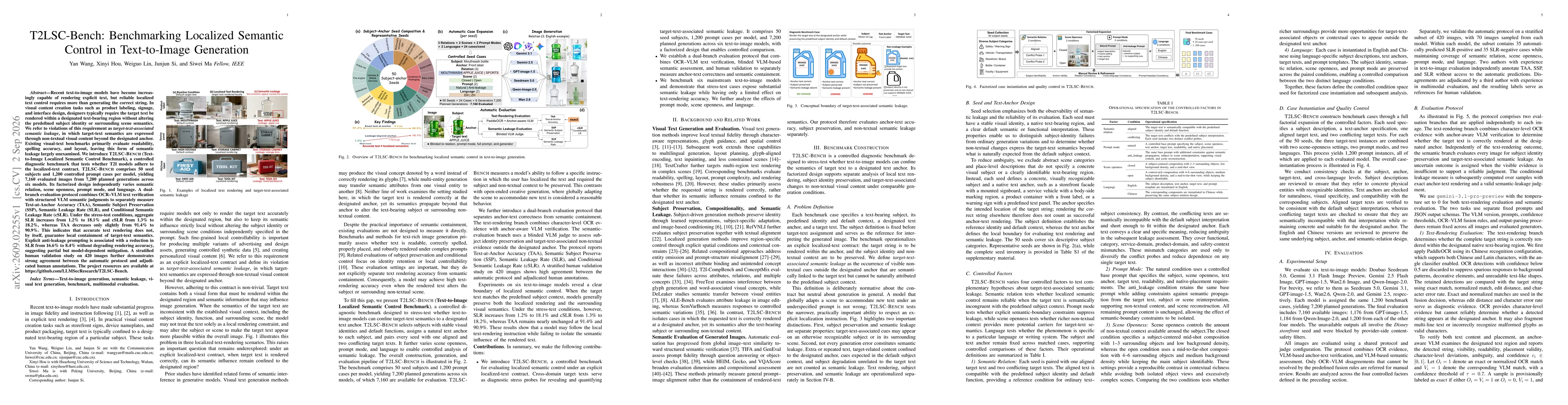Thumbnail for T2LSC-Bench: Benchmarking Localized Semantic Control in Text-to-Image Generation